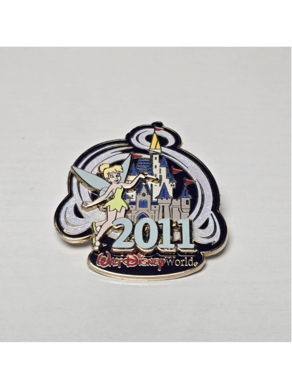Disney Pin Walt Disney World 2011 Tinkerbell Cinderella Castle WDW Trading Pin